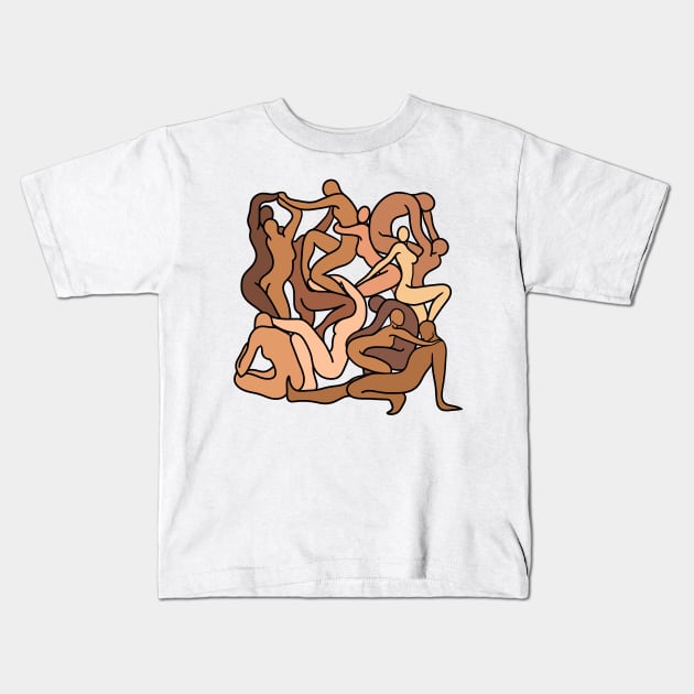 HUMAN RACES Kids T-Shirt by MAYRAREINART